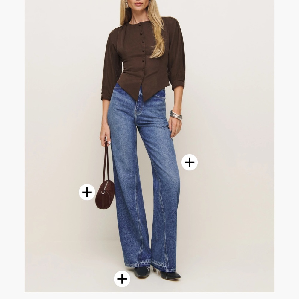 Reformation brown blouse
